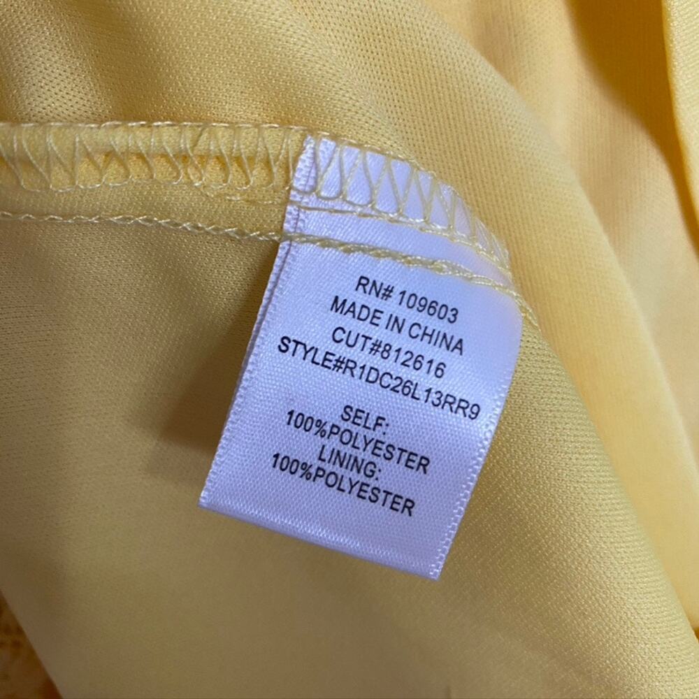 NWT Women's Rabbit Rabbit Rabbit Crochet Knit Sunny Yellow Dress Short Sleeve 8 - Picture 6 of 8